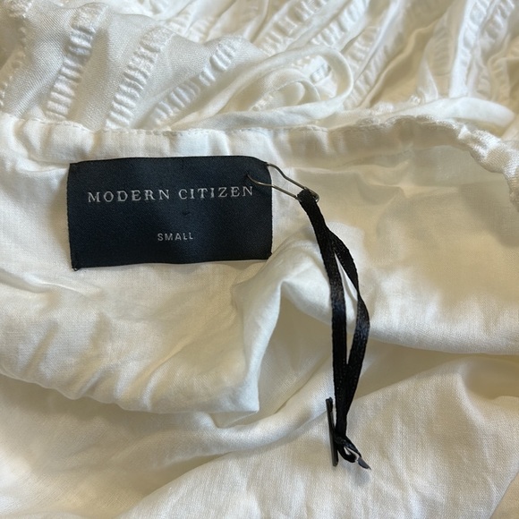 MODERN CITIZEN White Short Sleeve Open Back Dress Cottage Core Dress Sz S NEW - Picture 10 of 10